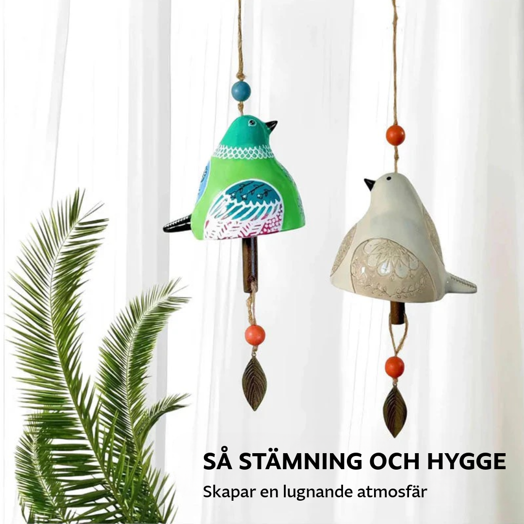 Vindklockhållare med Fågel sång