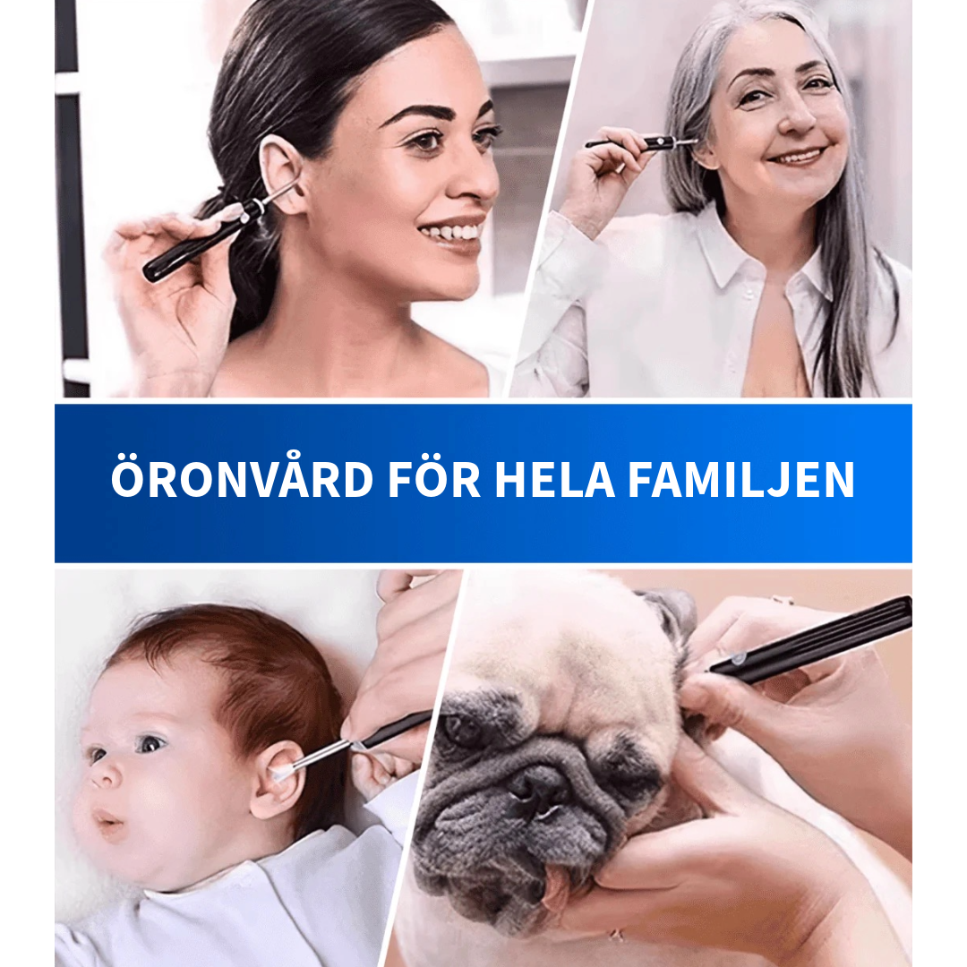 Professionell öronvaxborttagare med kamera