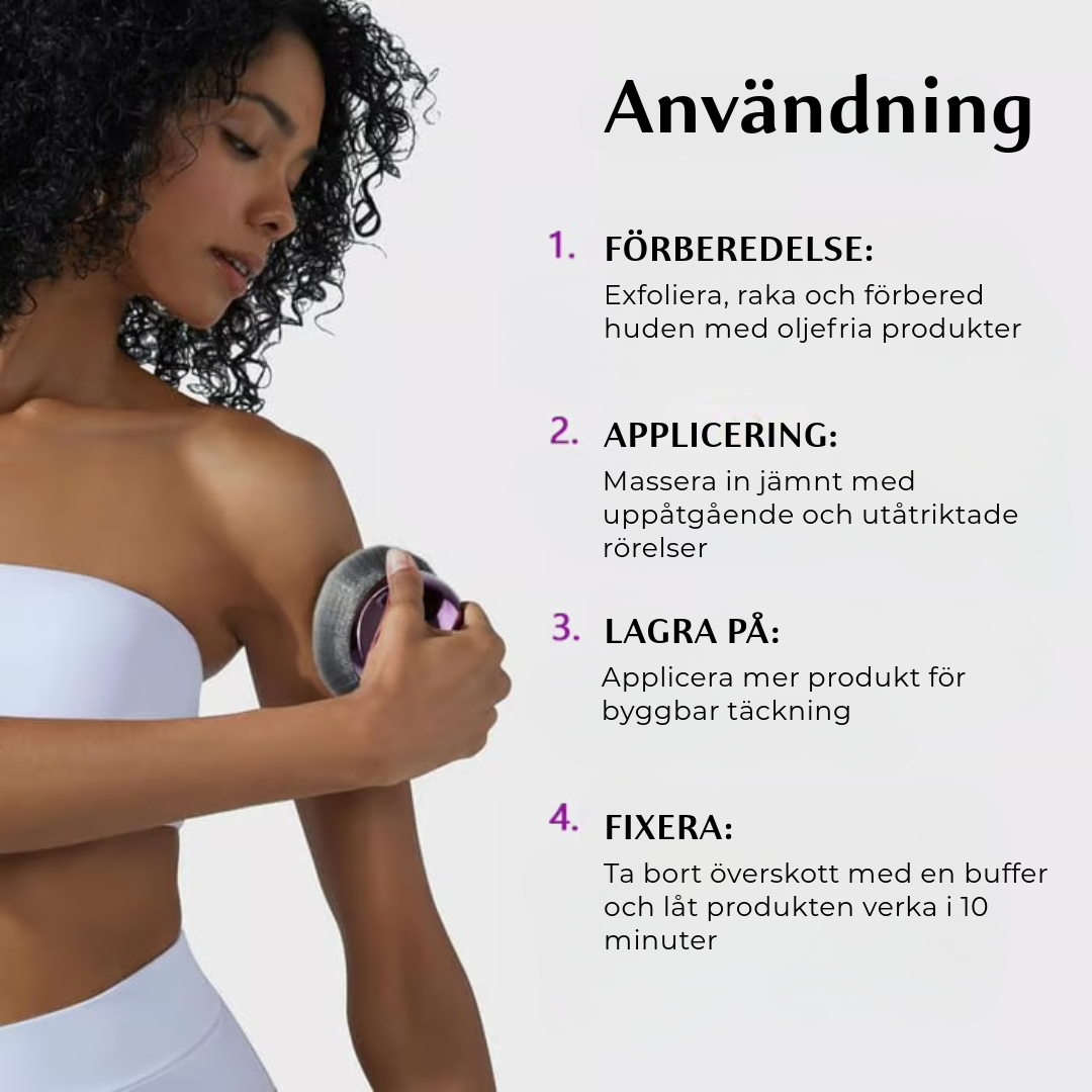 Vattentät foundation för kropp och ansikte