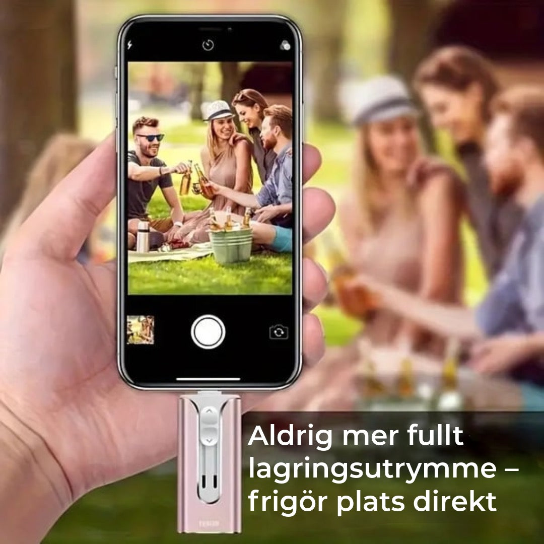 Professionell Flash-enhet med USB-C-adapter