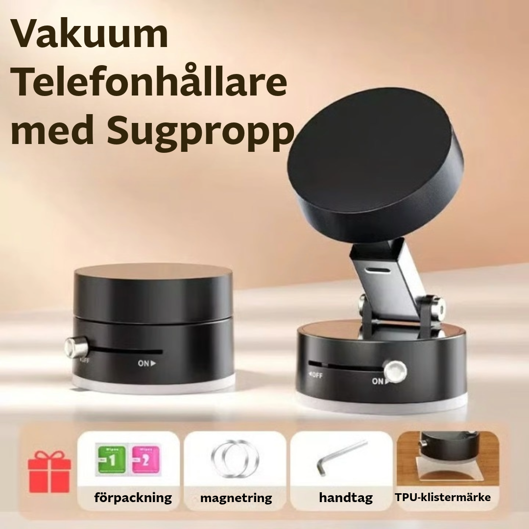 Vakuum Telefonhållare med Sugpropp