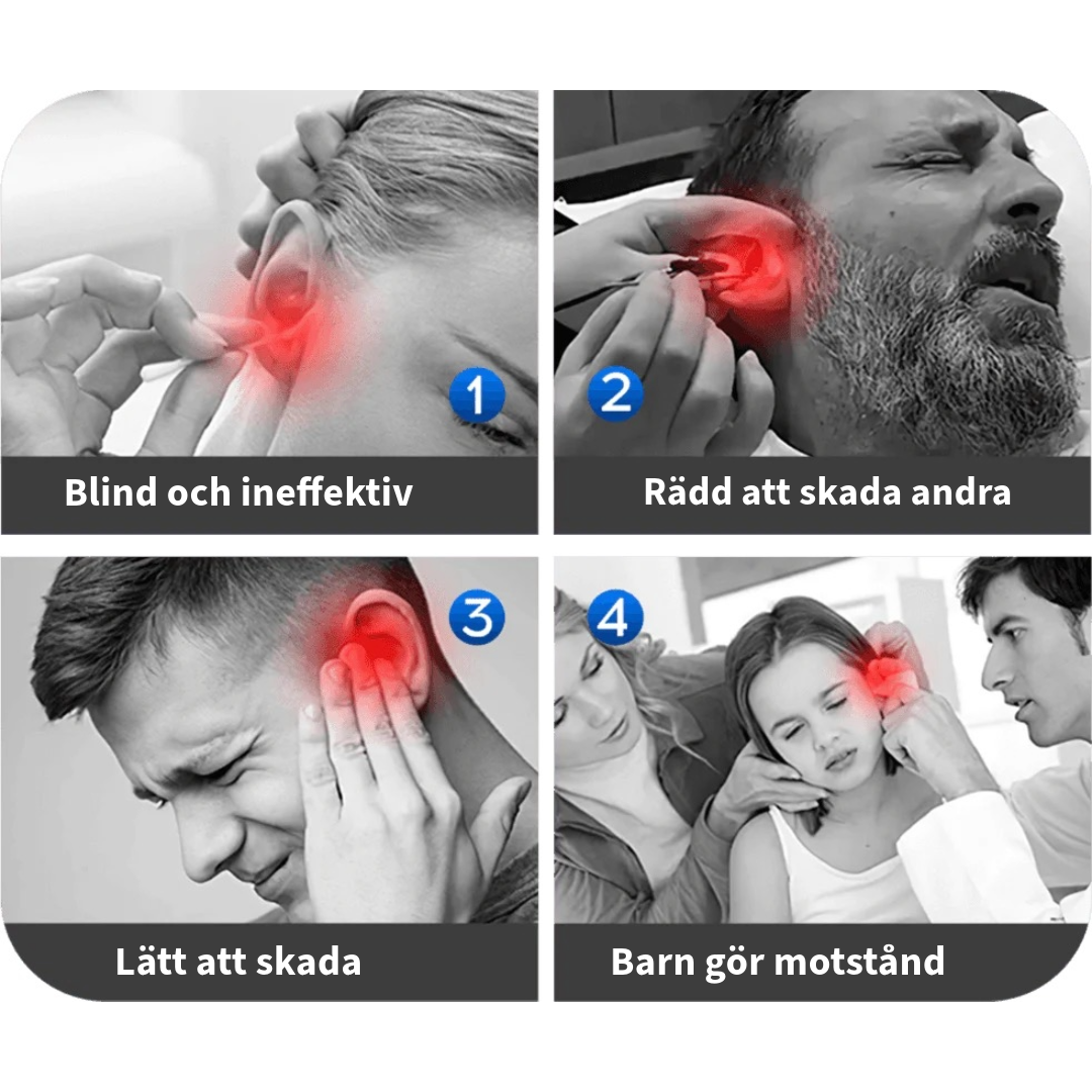 Professionell öronvaxborttagare med kamera
