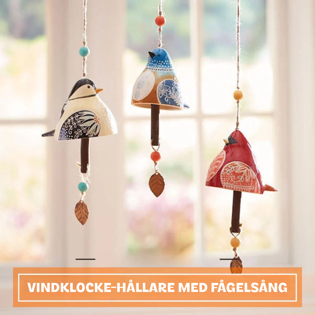 Vindklockhållare med Fågel sång