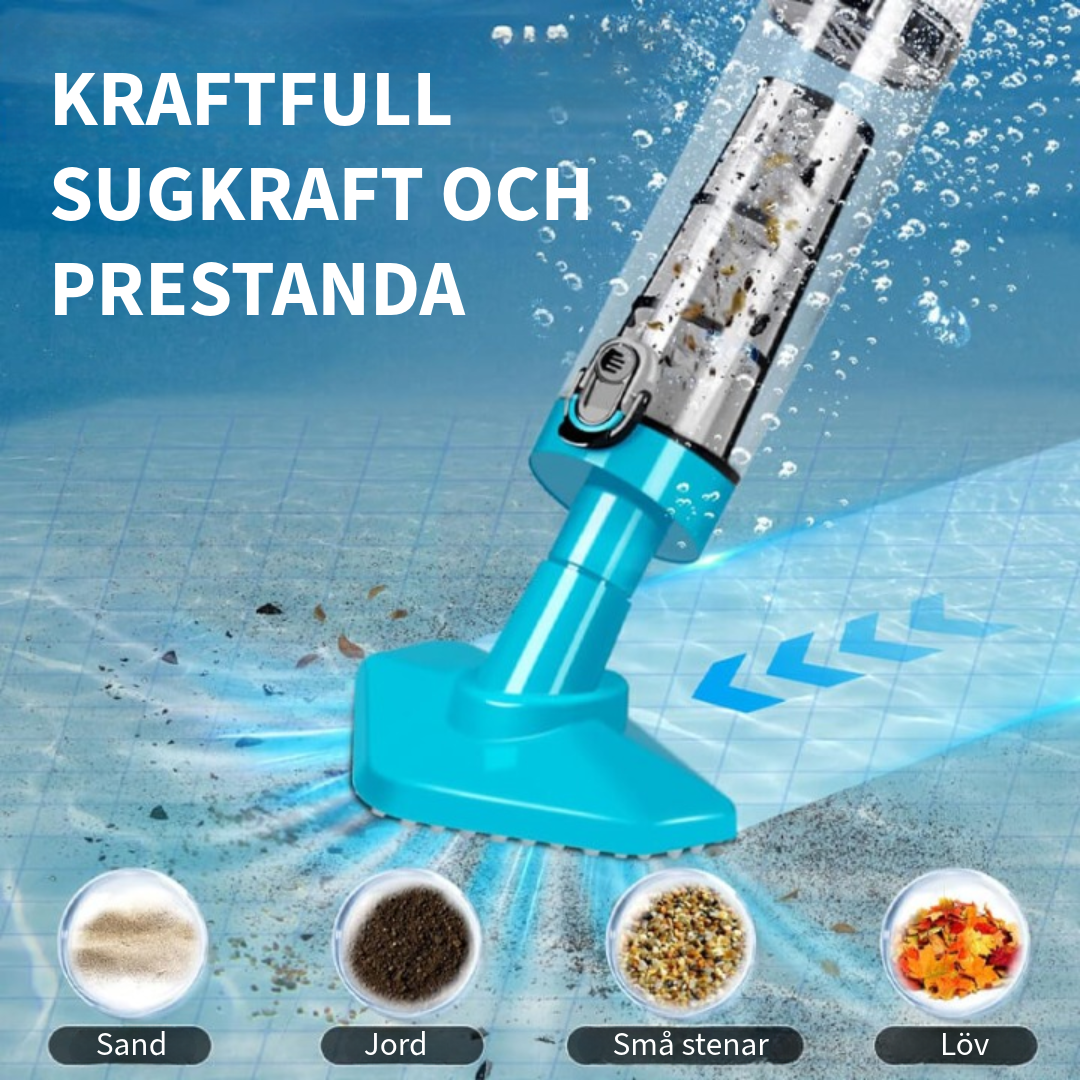3-i-1 trådlös pooldammsugare
