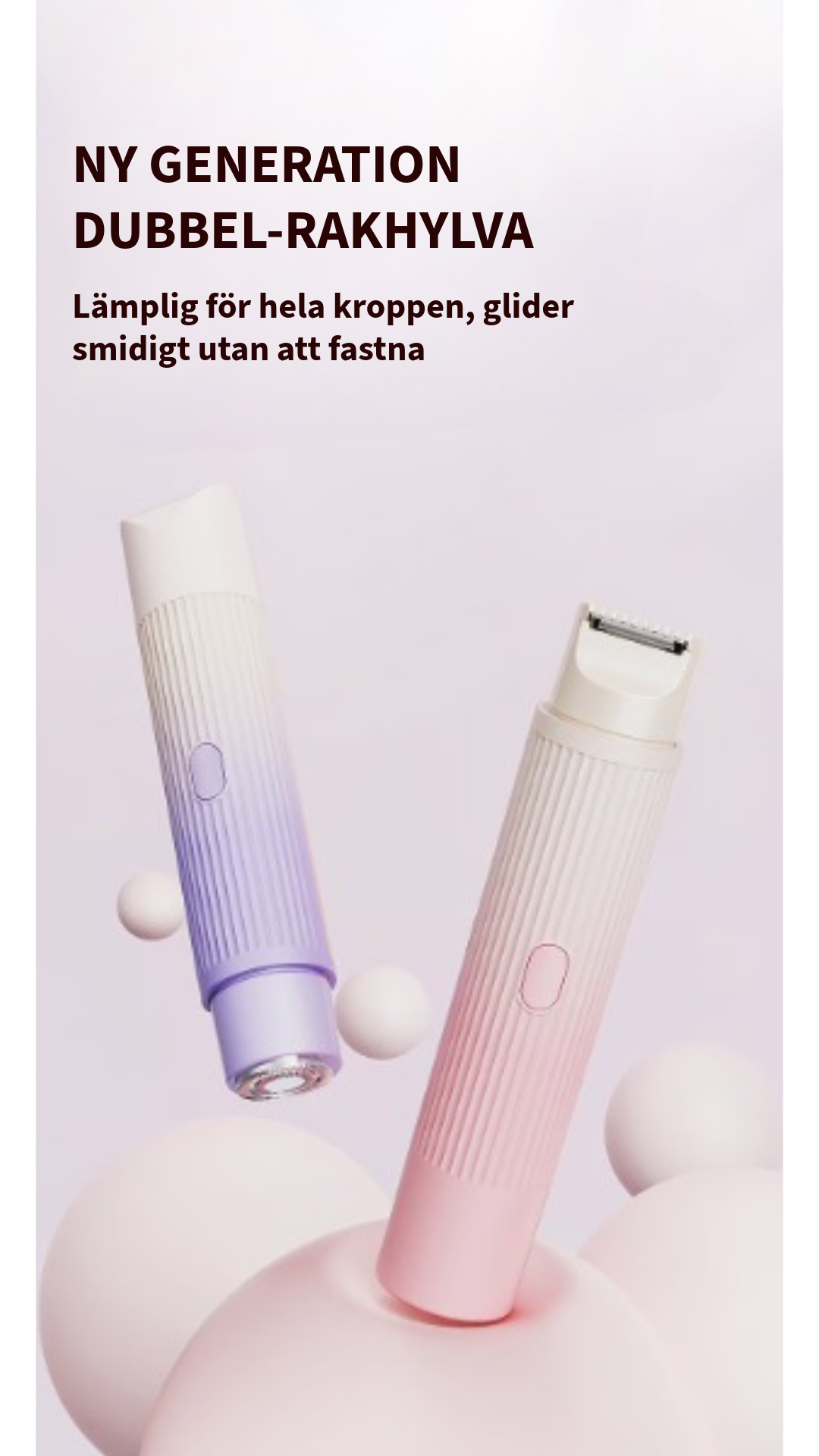Bekväm 2-i-1 Rakhyvel för Kvinnor