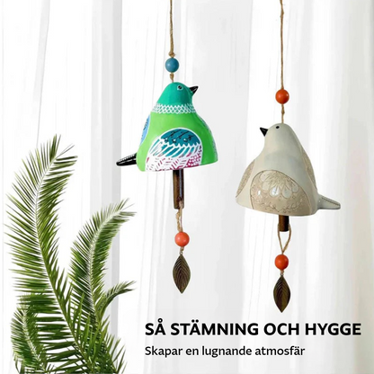 Vindklockhållare med Fågel sång