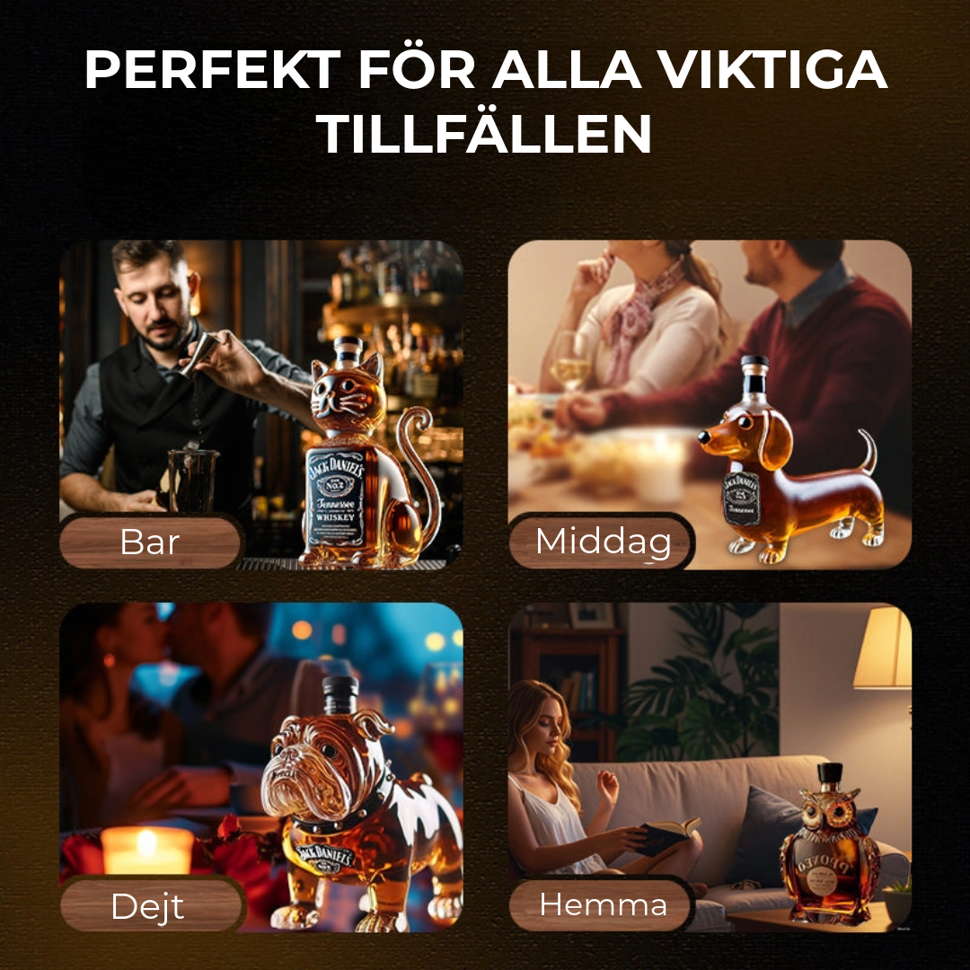 Djurformad Whiskeyflaska