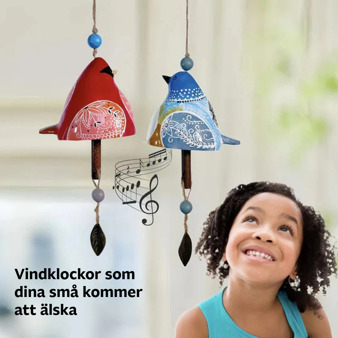 Vindklockhållare med Fågel sång