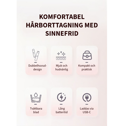 Bekväm 2-i-1 Rakhyvel för Kvinnor