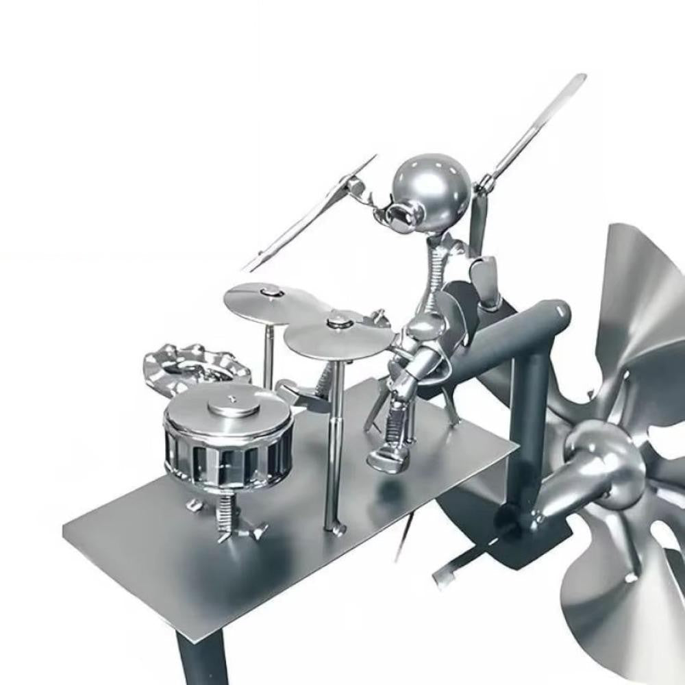 Handgjord Trummis Vindmölla i Metall