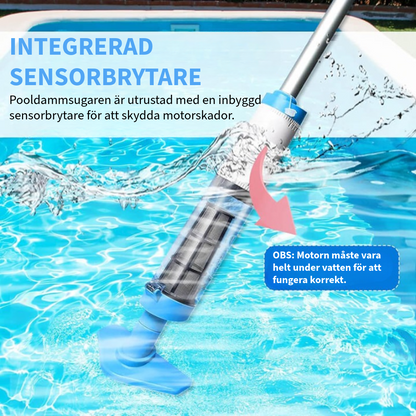 3-i-1 trådlös pooldammsugare