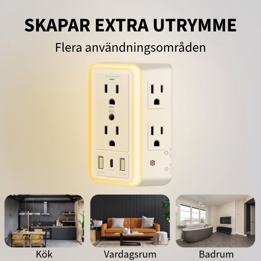Grenuttag med Överspänningsskydd