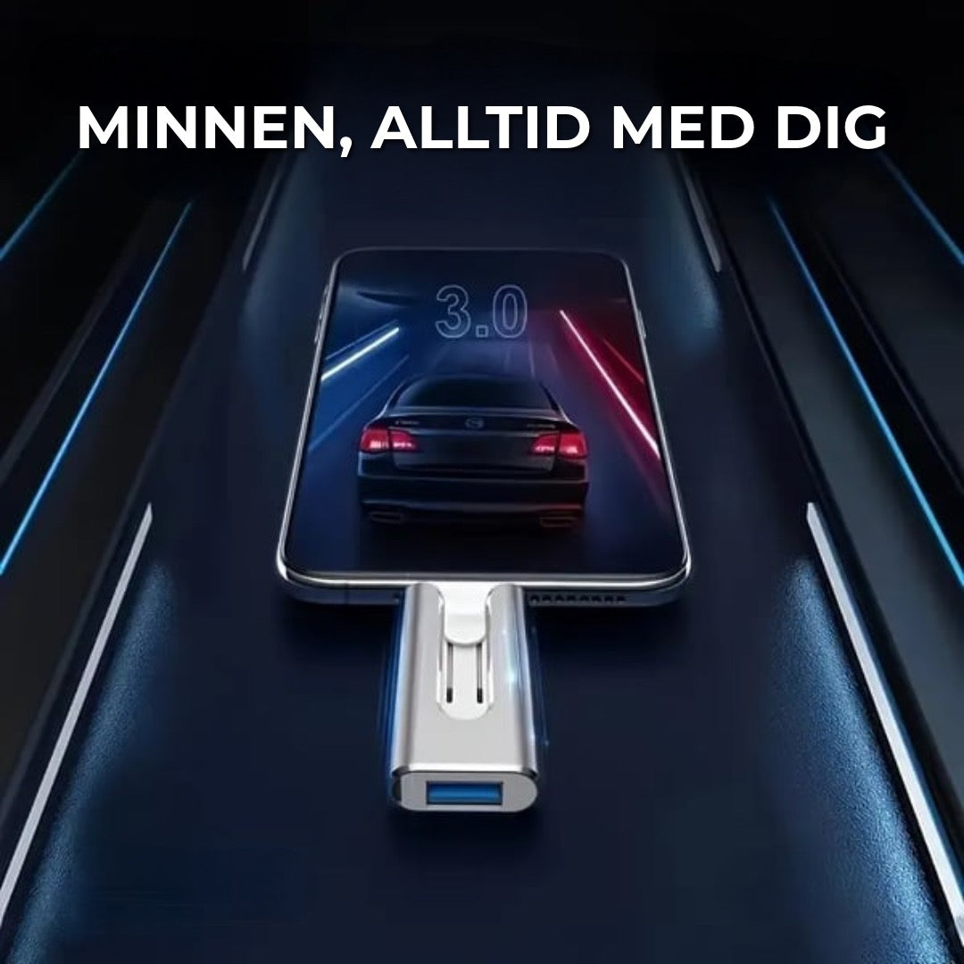 Professionell Flash-enhet med USB-C-adapter
