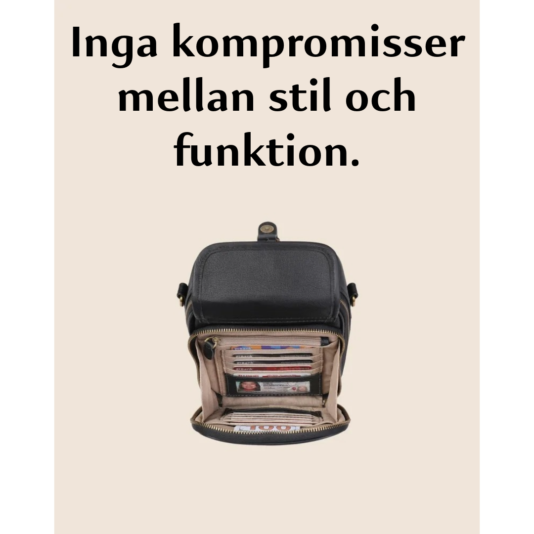 Multifunktionell läderväska